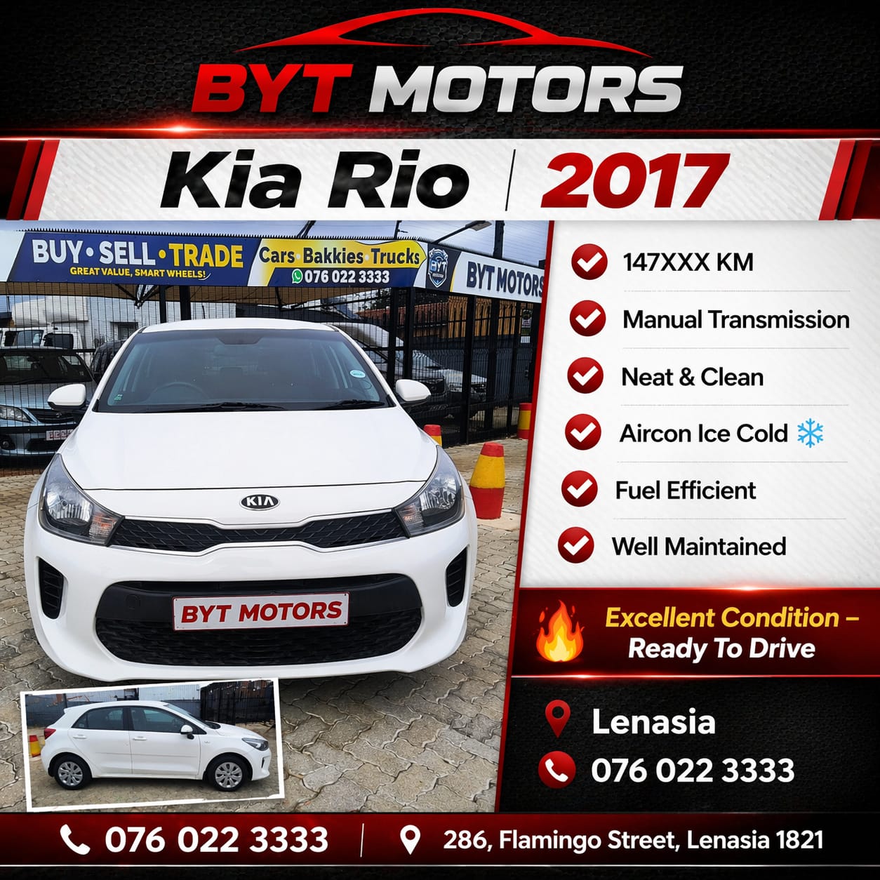 
								2017 Kia Rio 1.2 – 147,000KM | Manual | Fuel Efficient | Excellent Condition full									