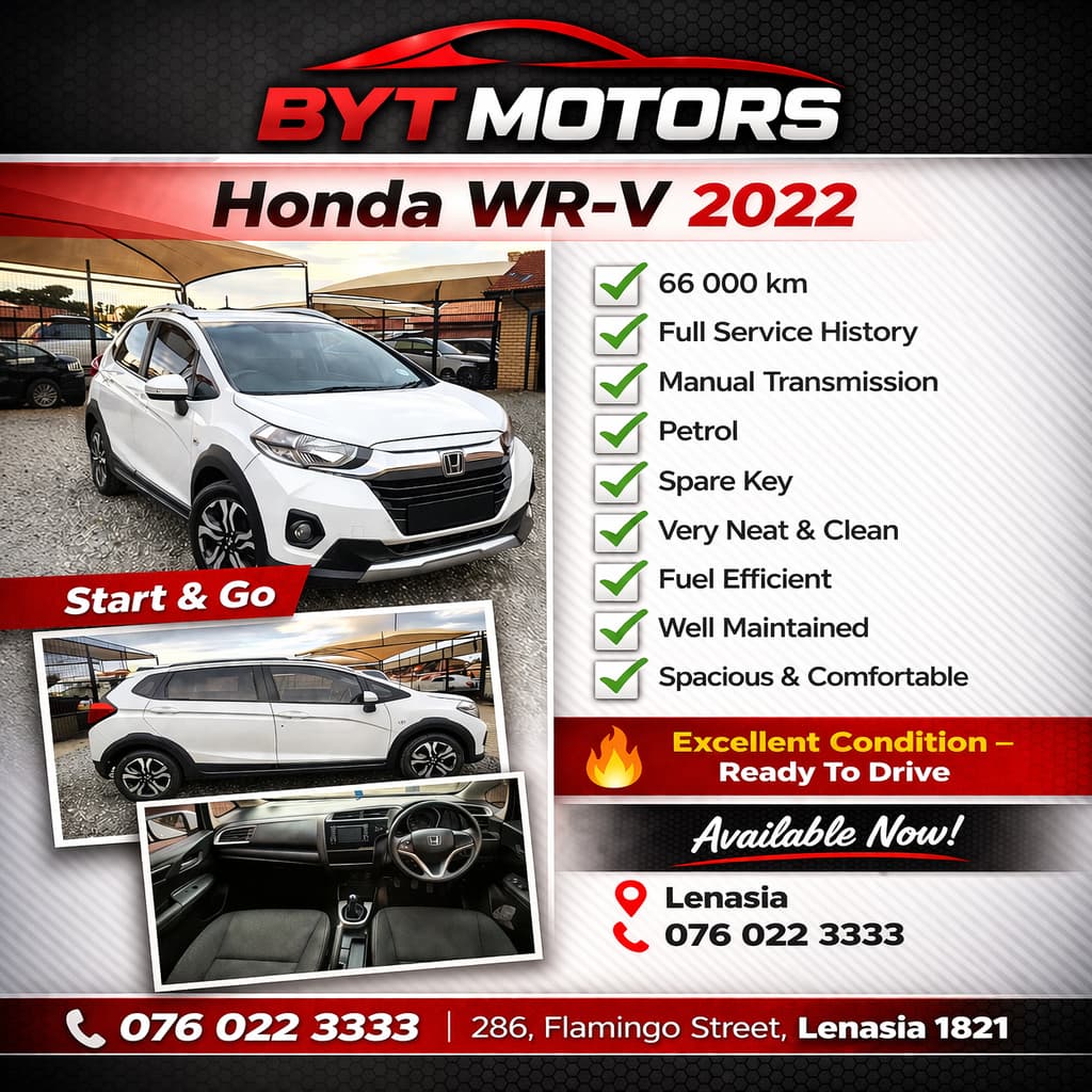 
								Honda WR-V 1.2 Comfort 2022 – 66,000KM | Full Service History full									