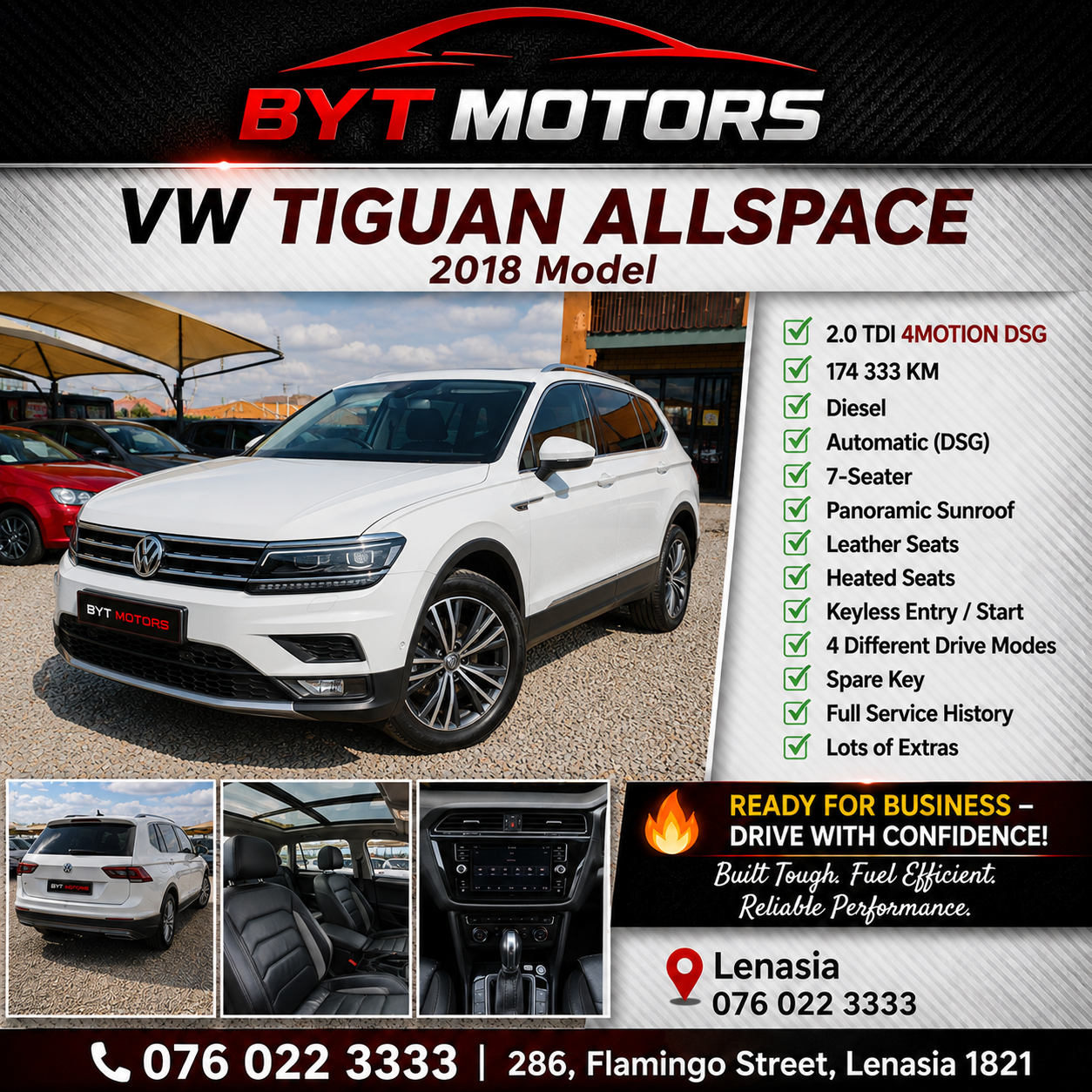 
								2018 Volkswagen Tiguan Allspace 2.0 TDI 4Motion DSG For Sale in Johannesburg | BYT Motors full									
