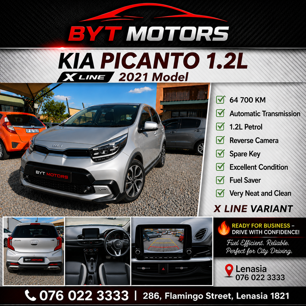 
								2021 Kia Picanto 1.2 X Line Automatic For Sale in Johannesburg | BYT Motors Lenasia full									