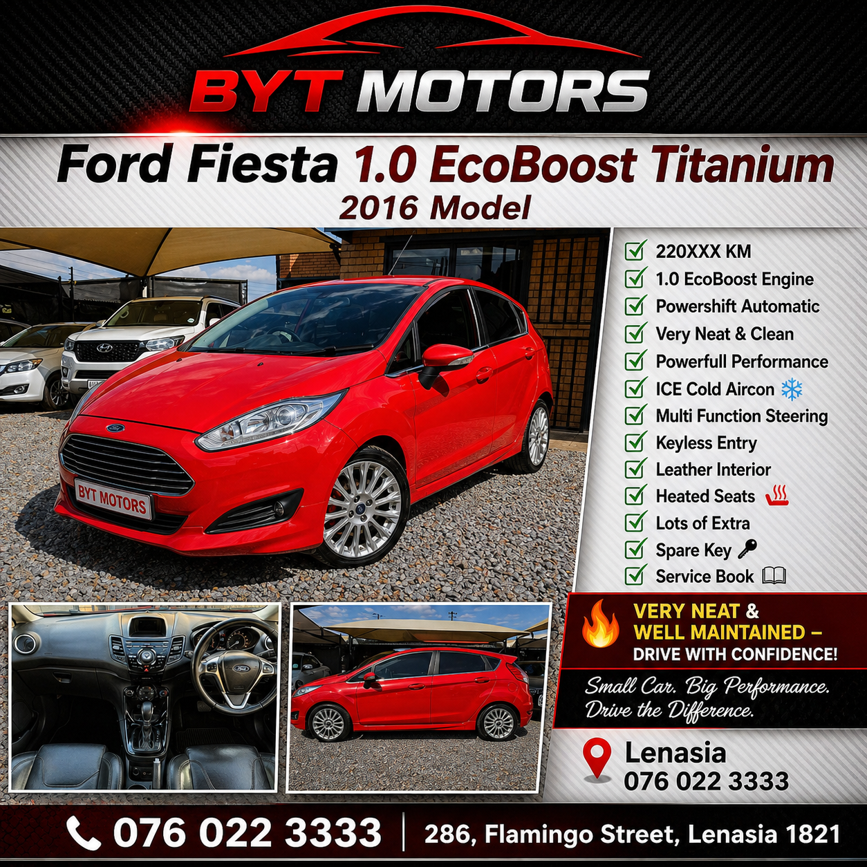 
								2016 Ford Fiesta 1.0 EcoBoost Titanium Automatic for Sale in Lenasia | BYT Motors full									